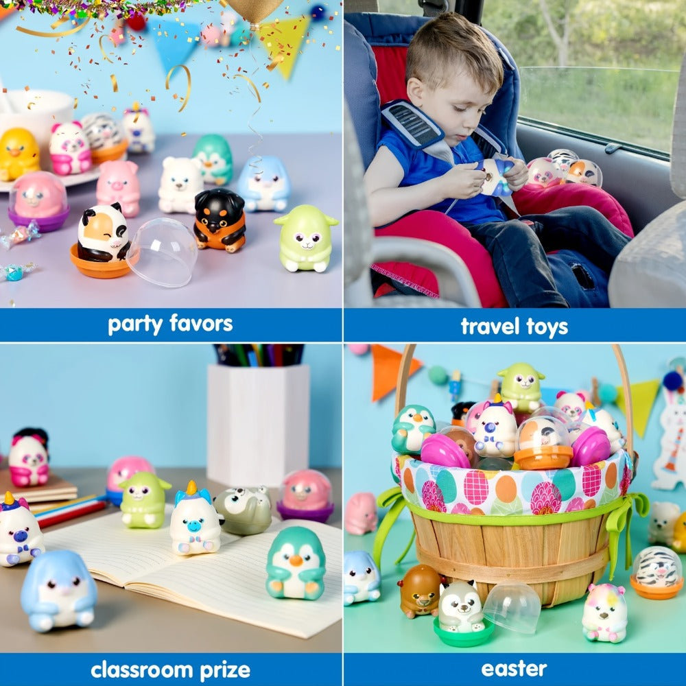 Mochi Squishy Toys 20 Pack, Slow Rising Cute Animal Squishies Bulk Party Favors for Kids, Classroom Prizes