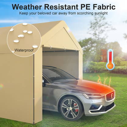 Carport Canopy 10x20 Portable Garage UV Protection for Garden, Patio and Yard Use, with the Listed Configuration