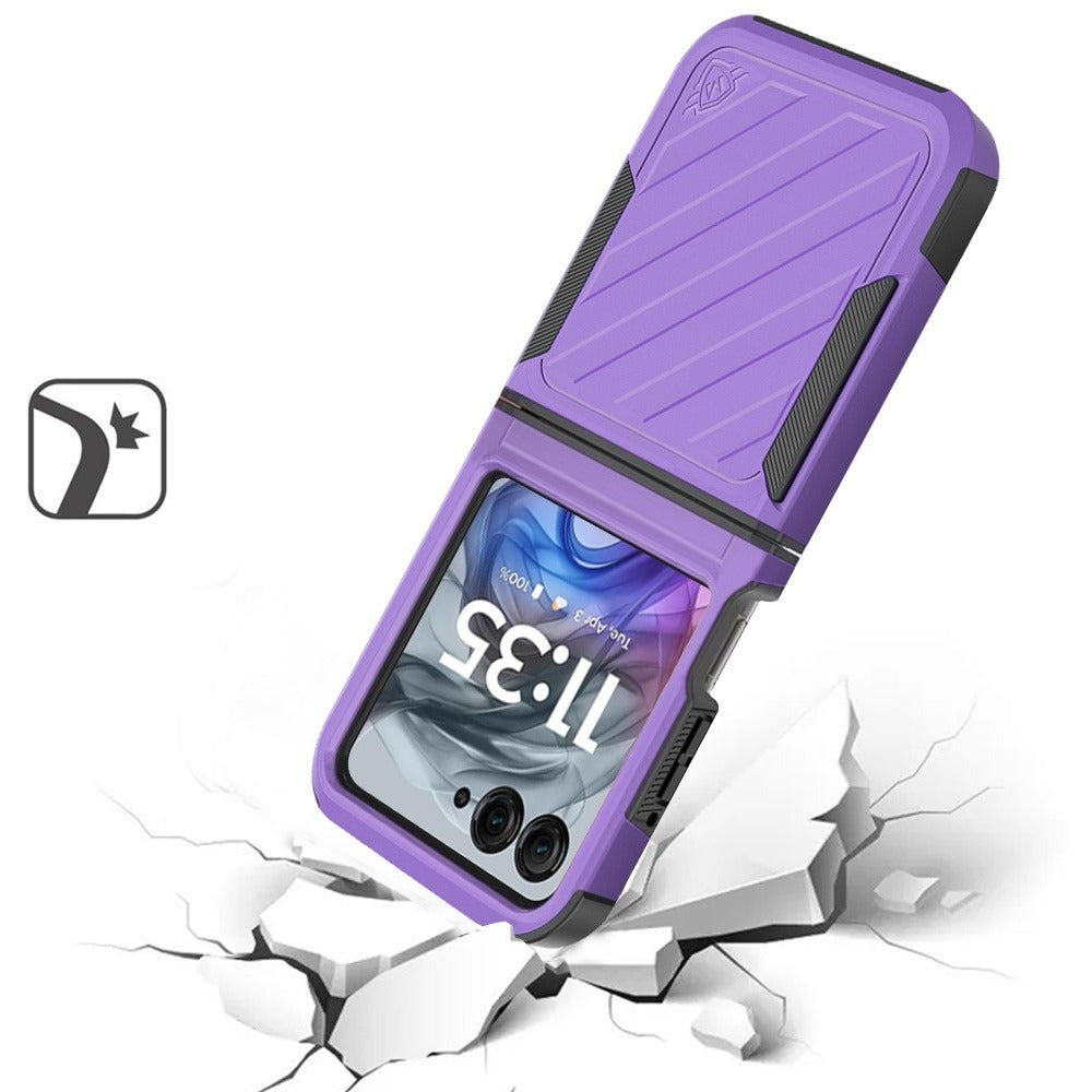 Phone Case Navy Dual-Layer PC and TPU Cover for Motorola Razr 2024 in a Single-Color Configuration