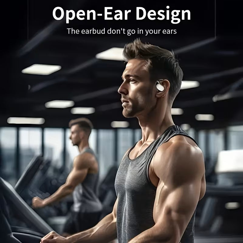 Bone Conduction Headphones Bluetooth 5.4 Open Ear Sport Earbuds 80H Battery LED Display Stereo for an Everyday Personal Care Routine