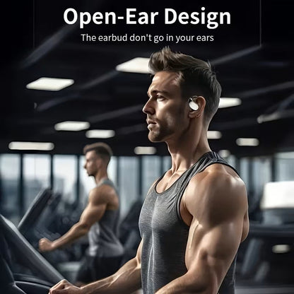 Bone Conduction Headphones Bluetooth 5.4 Open Ear Sport Earbuds 80H Battery LED Display Stereo for an Everyday Personal Care Routine