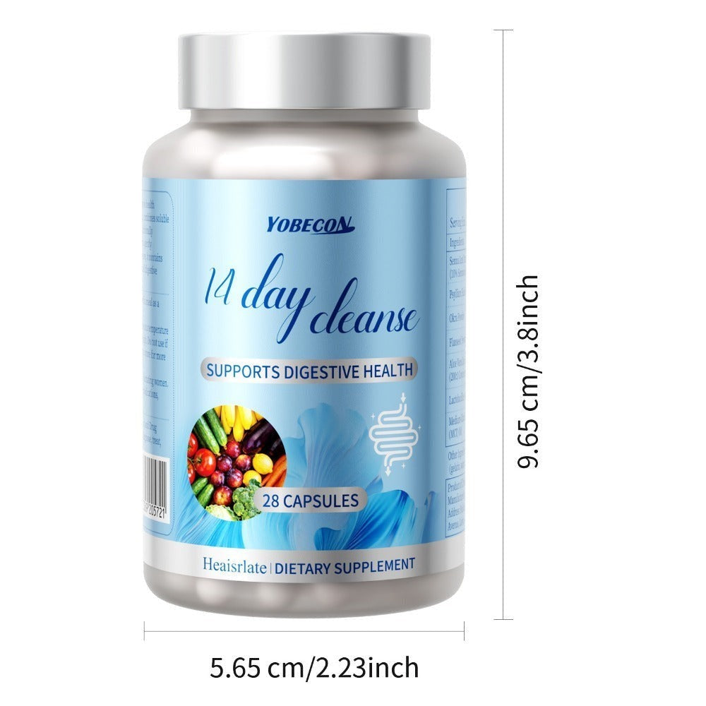Colon Cleanse Capsules with Senna Leaf, Psyllium Husk & MCT Oil, 14-Day Advanced Gut Detox & Digestive Support Formula