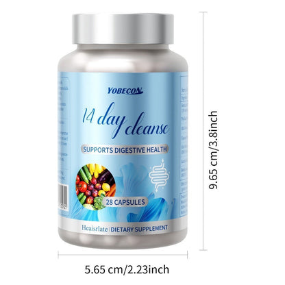 Colon Cleanse Capsules with Senna Leaf, Psyllium Husk & MCT Oil, 14-Day Advanced Gut Detox & Digestive Support Formula