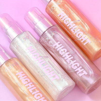Body Glitter Spray Shimmer Long Lasting Lightweight Non Greasy Luminous Radiant Glow for Body Face Hair Women Festival Party Everyday Wear 4