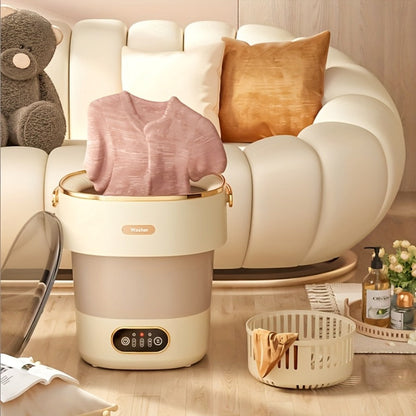 Portable Washing Machine Foldable Mini Washer Large for Underwear Socks Baby Clothes Apartment Dorm Travel Camping