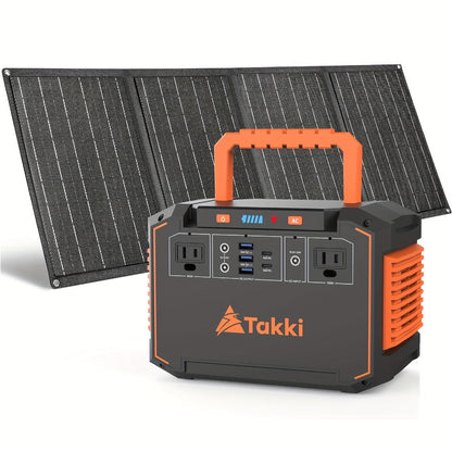 Portable Solar Generator Power Station 350W – 88.8Wh / 111Wh / 240Wh LiFePO4 Battery with AC DC USB Ports for Camping, RV