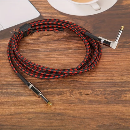 Guitar Bass Amplifier Cable with RCA Connectors, 10ft & 20ft, Tinned Copper Core, Durable Flexible Round Design