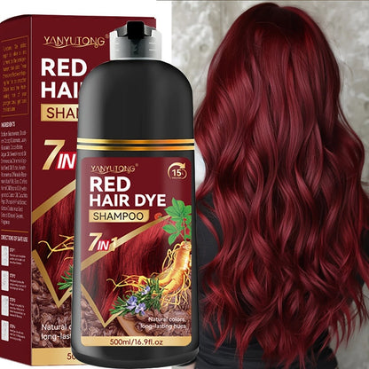 Hair Dye Shampoo Natural Plant Pigments, Covers Gray Hair Fast in 1 Wash, 16.91oz Color Shampoo in Black