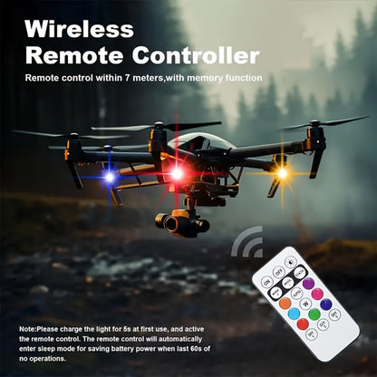 Wireless LED Strip Lights 8-Color 4pcs / 6pcs – Remote Control USB Rechargeable Waterproof Anti-Collision Light for Car Motorcycle Bike