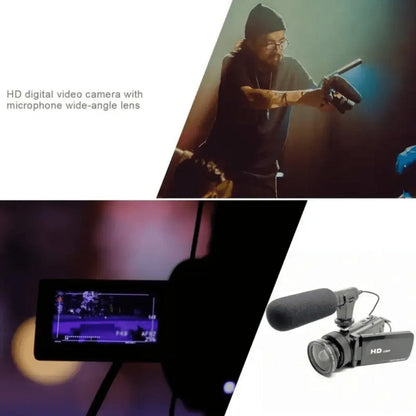 1080P Digital Camera with 2.7" Rotatable Screen 16x Zoom Built-in Mic & Fill Light, 16MP CMOS, 32GB Card