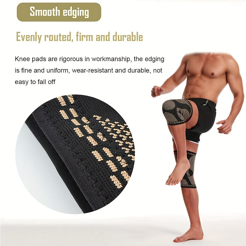 Knee Brace with Patella Gel Pad & Side Stabilizers – Open Patella Support for Running, Cycling, Tennis, Volleyball & Outdoor Sports | Men