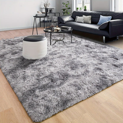 Tie Dye Plush Area Rug – Ultra Soft Thick Fluffy Durable Carpet for Living Room & Bedroom | Easy Care Portable Sofa & Coffee Table Floor Mat
