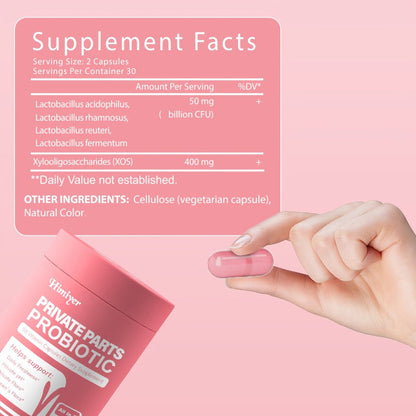 Women's Probiotic Capsules with Lactobacillus Acidophilus & Rhamnosus for Intimate Flora Balance
