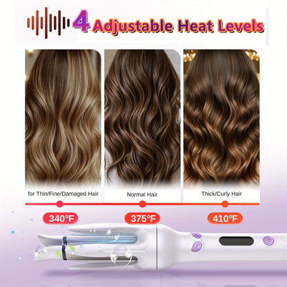 Hair Curler 28mm Barrel Negative Ion Technology 4 Temperature Settings Fast Heating Portable for Home, Travel and Salon Hair Styling