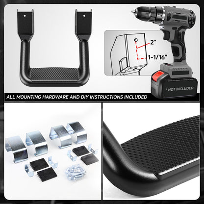 Aluminum Side Step Pad for Truck SUV – Universal Fit, 350 lbs Capacity, Non-Slip, Fits Chevy GMC Ford Dodge Ram Toyota Nissan Pickup