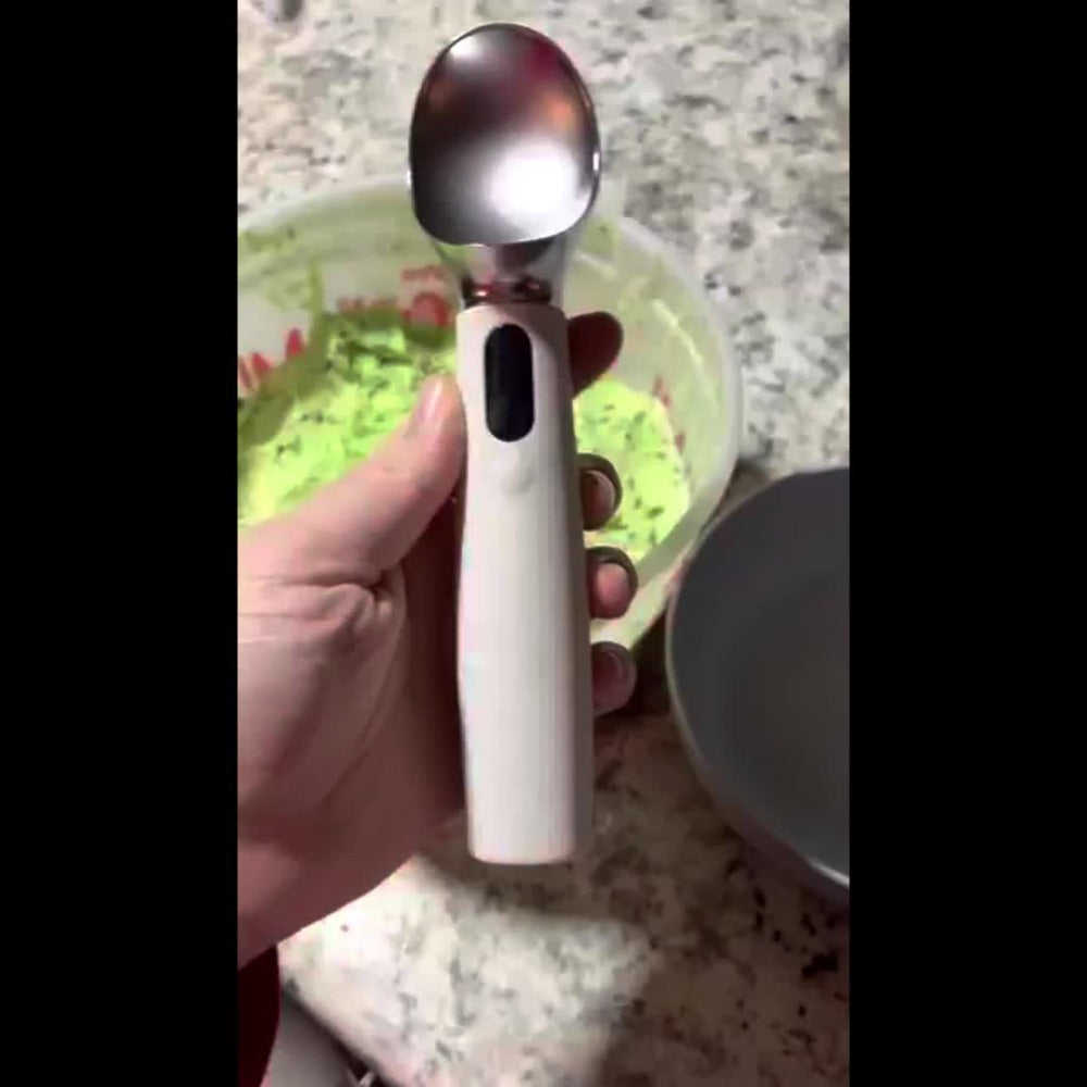 Electric Heated Ice Cream Scoop USB-C Rechargeable with 3 Temperature Settings 120°F 140°F 160°F IPX7 Handle Gift for Ice Cream Lovers