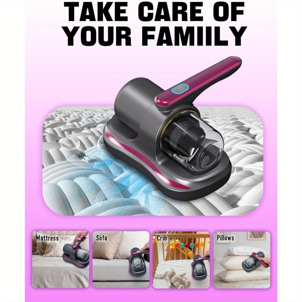 Cordless Mattress Vacuum Cleaner Handheld Bed Vacuum for Dust Mites, Allergens & Pet Hair – Portable Wireless Upholstery Vacuum