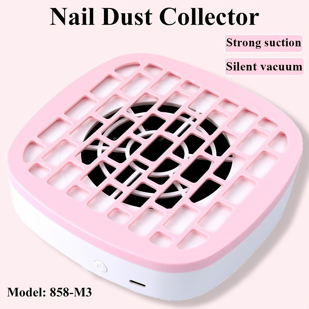 Nail Dust Collector Desktop USB Electric Nail Vacuum Fan Powerful Suction Powder Removal Machine with Filter