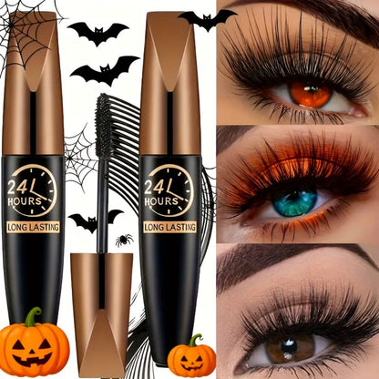 8D Fiber Mascara Set 2 Pcs Volumizing Lengthening Smudge-Proof Waterproof Lash Extension, for Makeup, Travel and Everyday Vanity Use