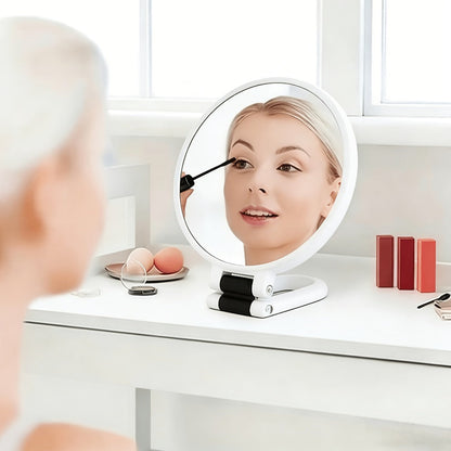 Handheld Magnifying Mirror 85X High Magnification for Makeup – 360° Adjustable Handle, Dual Sided 1X 80X, Colorful Border Compact Portable