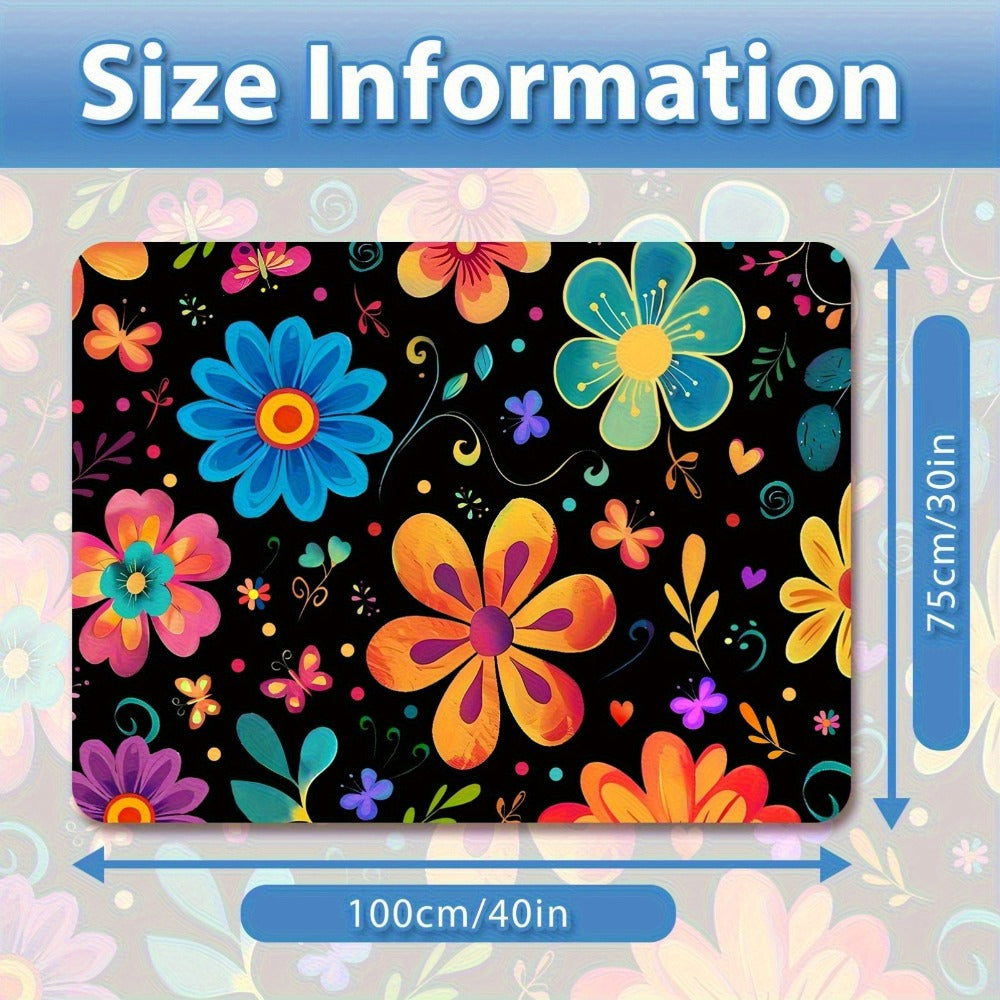 Car Cargo Mat Anti-Slip with Floral Pattern – Universal Trunk Liner Pad for Pets & Dogs, High Temperature Resistant