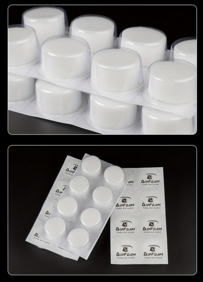 Tattoo Needle Dip Clean Cups 24pcs Foam Liner, Odorless Non-Electric Safe Cleaning for Cartridge & Traditional Needles