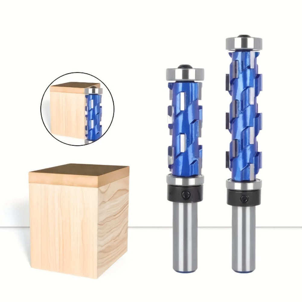 Carbide Flush Trim Router Bit 1/2" Shank - Double Bearing Design, Precision Woodworking Template Trimming Bit
