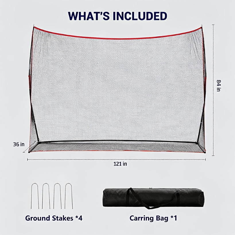 Baseball Softball Training Net 7x7ft with Arch Frame & Carry Bag – Batting & Pitching Practice for All Skill Levels, Black & Red Options