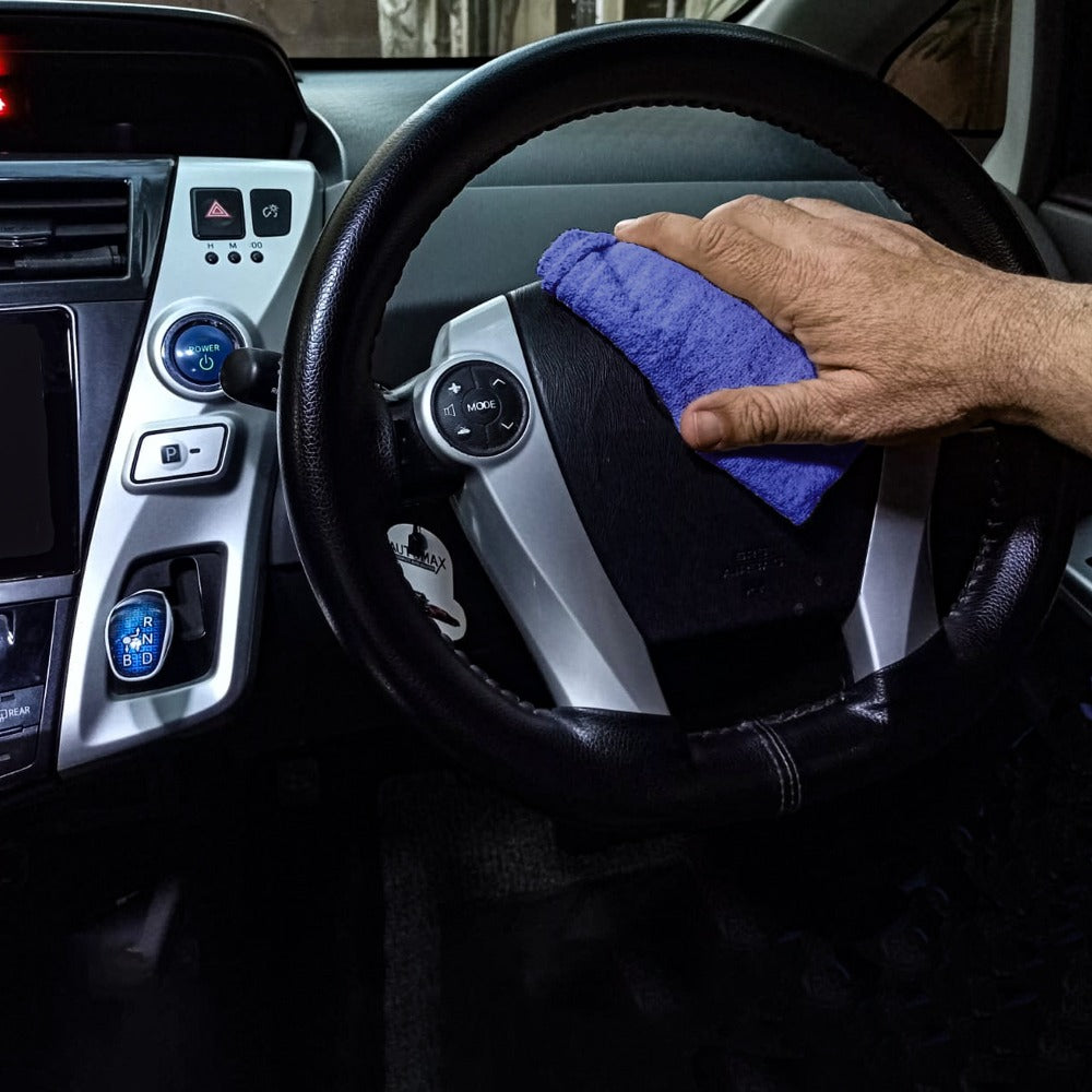 Cotton Shop Rags 12x14 Inch Absorbent Lint-Free Cleaning Towels Multipurpose Shop Towels for Automobile Garage Industry Home Red White Navy
