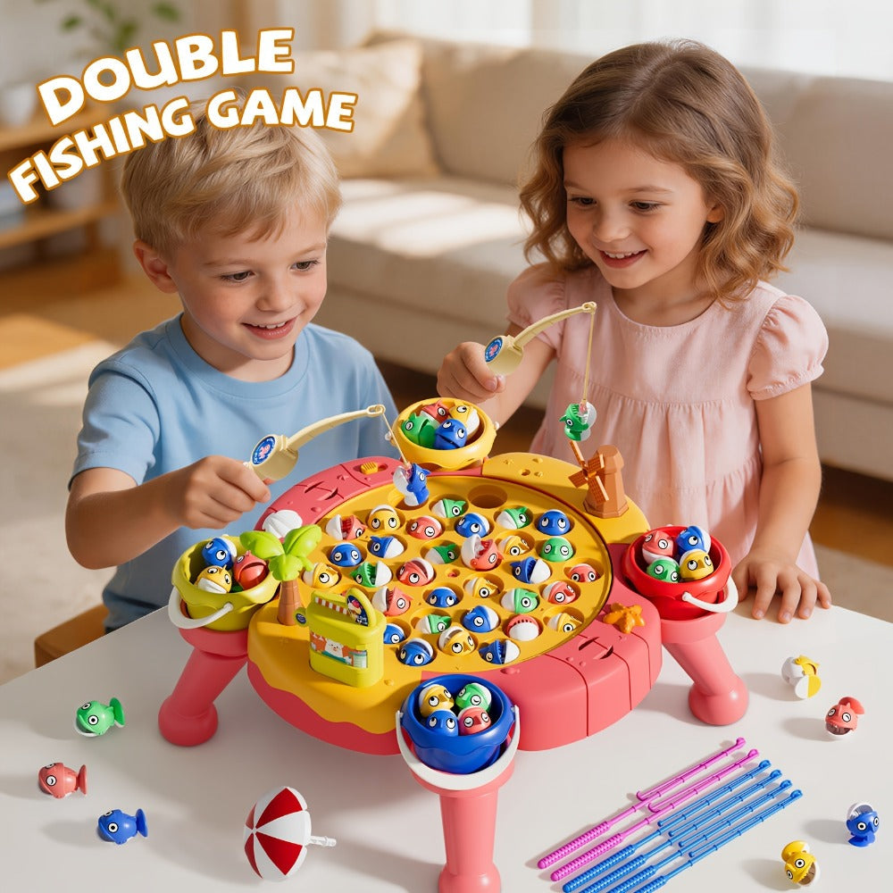 Magnetic Fishing Game for Kids 66 Pieces, Ocean Fishing Toy Set with Rods for Toddlers Ages 3 4 5 6
