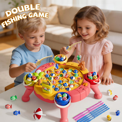 Magnetic Fishing Game for Kids 66 Pieces, Ocean Fishing Toy Set with Rods for Toddlers Ages 3 4 5 6