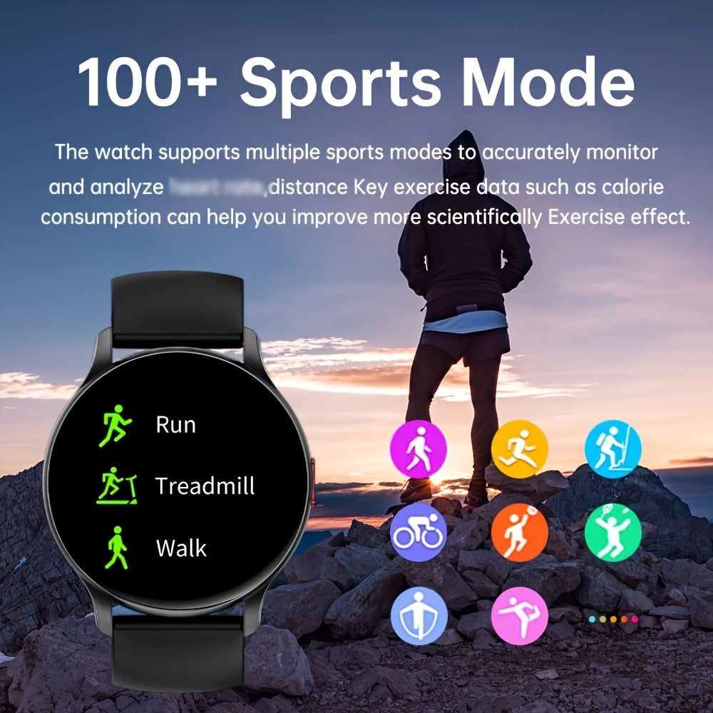 Smartwatch AMOLED for Men SENBONO 1.43" HD Bluetooth Calling, 100+ Sport Modes, DIY Custom Watch Face, Heart Rate Sleep Blood Oxygen