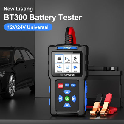 Car Battery Tester 12V 24V 20-2000 CCA Automotive Battery Load Tester and Alternator Tester for AGM GEL Lead-Acid Batteries Multi-Language