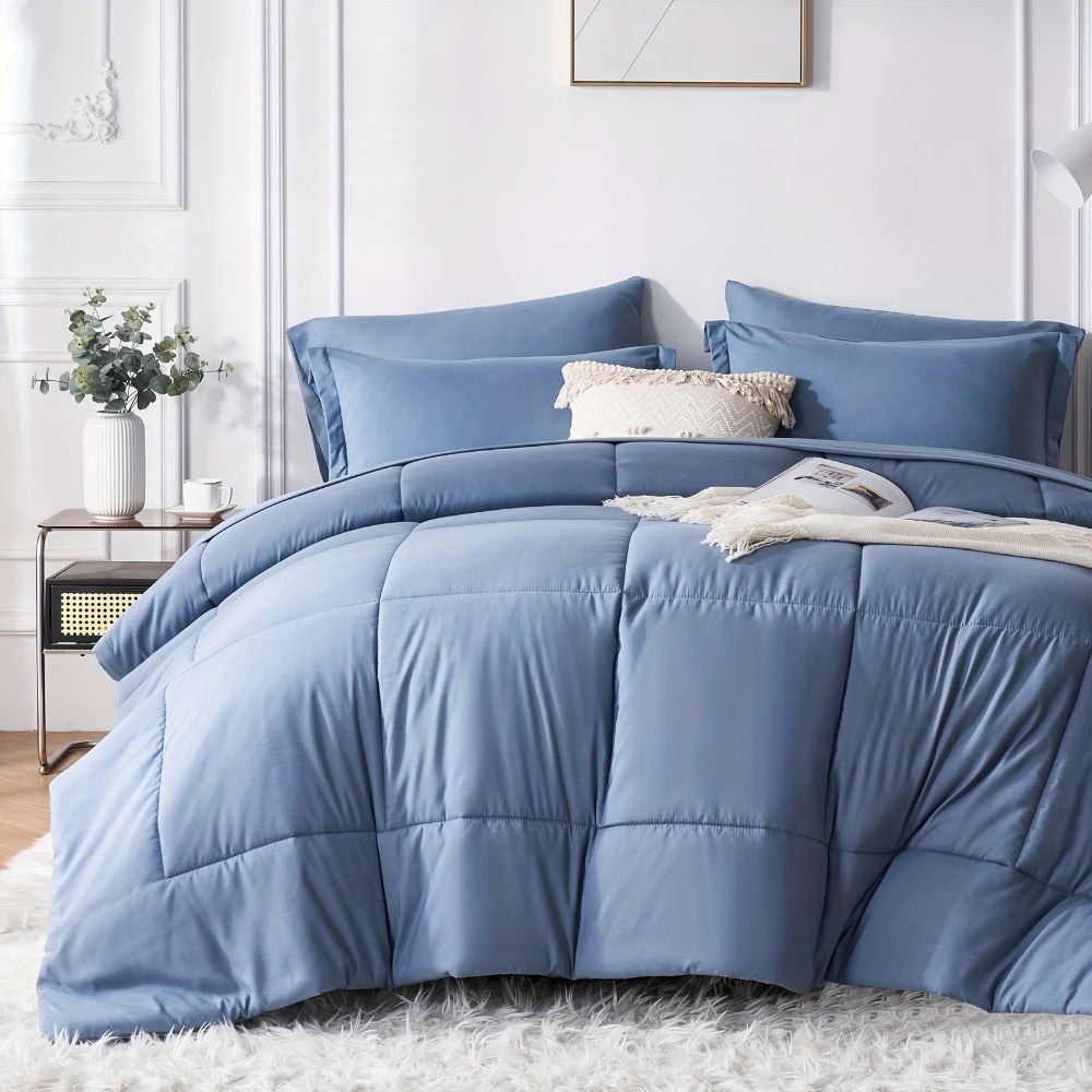 Checkered Microfiber Bed-in-a-Bag Comforter Set with Coordinated Sheets, 16 Color or Code Options and Four Sizes