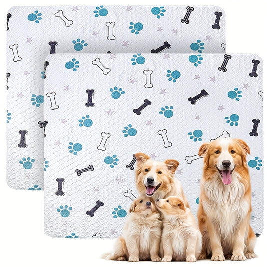 Washable Dog Pee Pads Reusable 4-Layer Absorbent Training Pad – Machine Washable Puppy Pads with Anti-Slip Bottom, Leakproof TPU Coating
