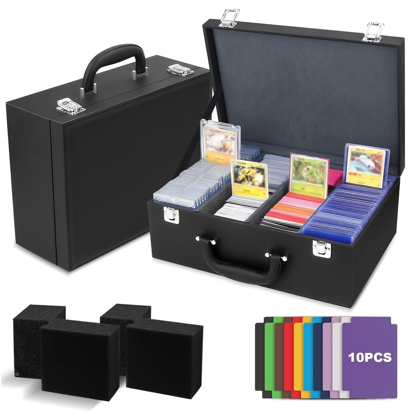Kids Makeup Suitcase Set with Rolling Case, Girls Real Cosmetics Beauty Kit with Eyeshadow Lipstick Blush