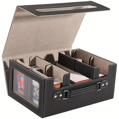 5-in-1 Card Storage Box 400+ Cards – Detachable Sports Card Organizer Display Case for Pokemon MTG Baseball Football TCG Trading Cards