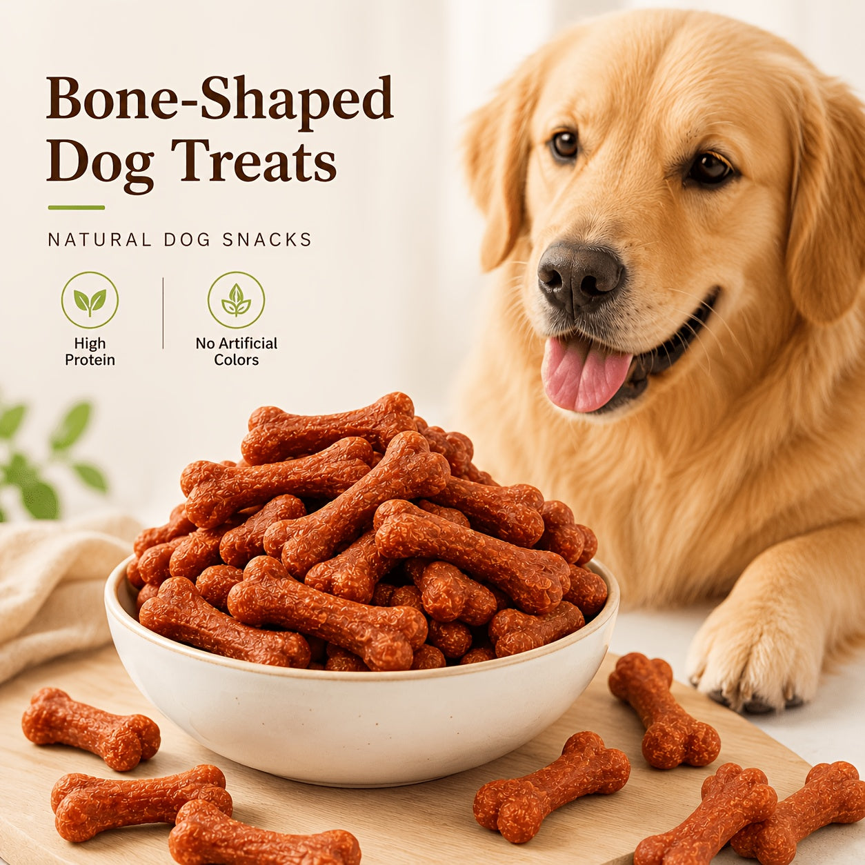Chicken Dog Training Treats Dumbbell Shape – Natural High Protein Reward Snacks for Small Medium Large Dogs, Rice & Chicken Flavor