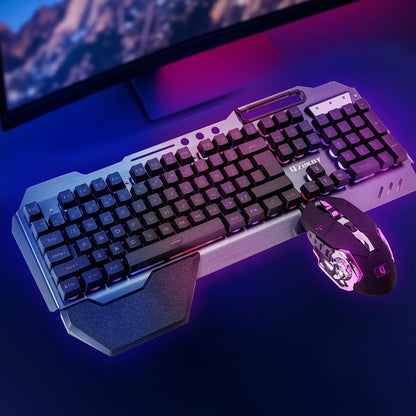 RGB Gaming Keyboard and Mouse Combo with Wrist Rest 16 Backlight Effects Mechanical Feel Aluminum for an Everyday Personal Care Routine