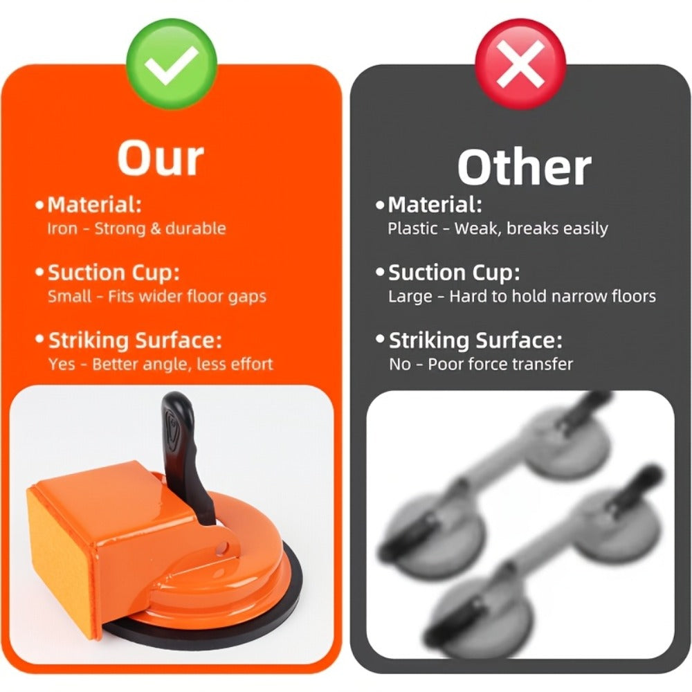 Floor Gap Fixer Tool with 4.84" Suction Cup, Laminate Floor Gap Tool Kit for Vinyl Plank Hardwood Floors