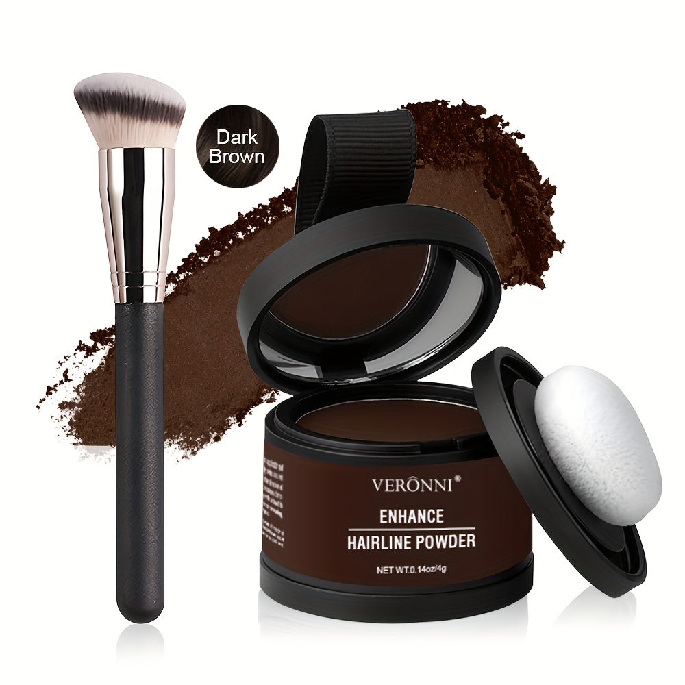 Hairline Shadow Powder Kit with Brush – Waterproof Hairline Concealer & Hair Root Touch Up Powder | Instant Fuller-Looking Hairline | 6
