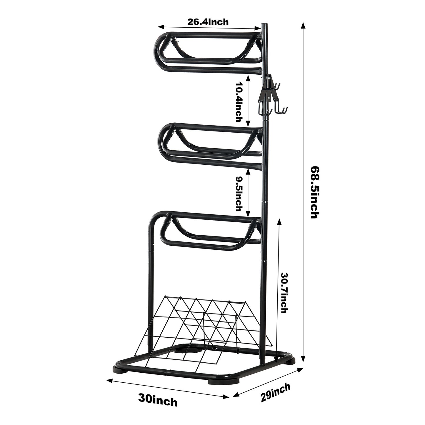 Saddle Rack Freestanding 3-Tier – VEVOR Rotating Heavy-Duty Carbon Steel Saddle Stand for English & Western Saddles | Multi-Layer Tack