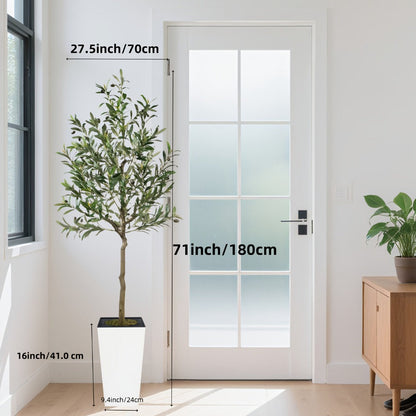 Artificial Olive Tree with Black or White Pot in 6 and 8 Foot Height Checkouts for Indoor Decor