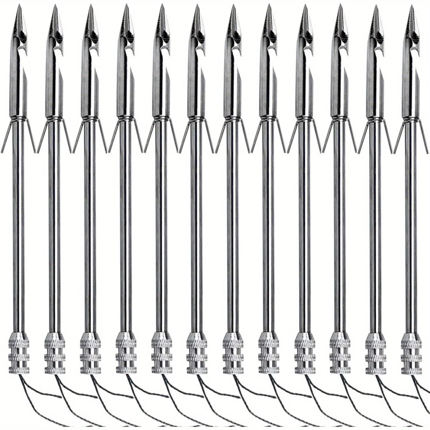 Stainless Steel Slingshot Fishing Arrowheads 12-Pack, Bowfishing Arrow Tips for Slingshot Bow Fishing & Target Practice