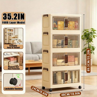Acrylic Display Cabinet with Clear Door, Dust-Proof Blind Box Figure Showcase Shelf for Mini Toys Collectibles