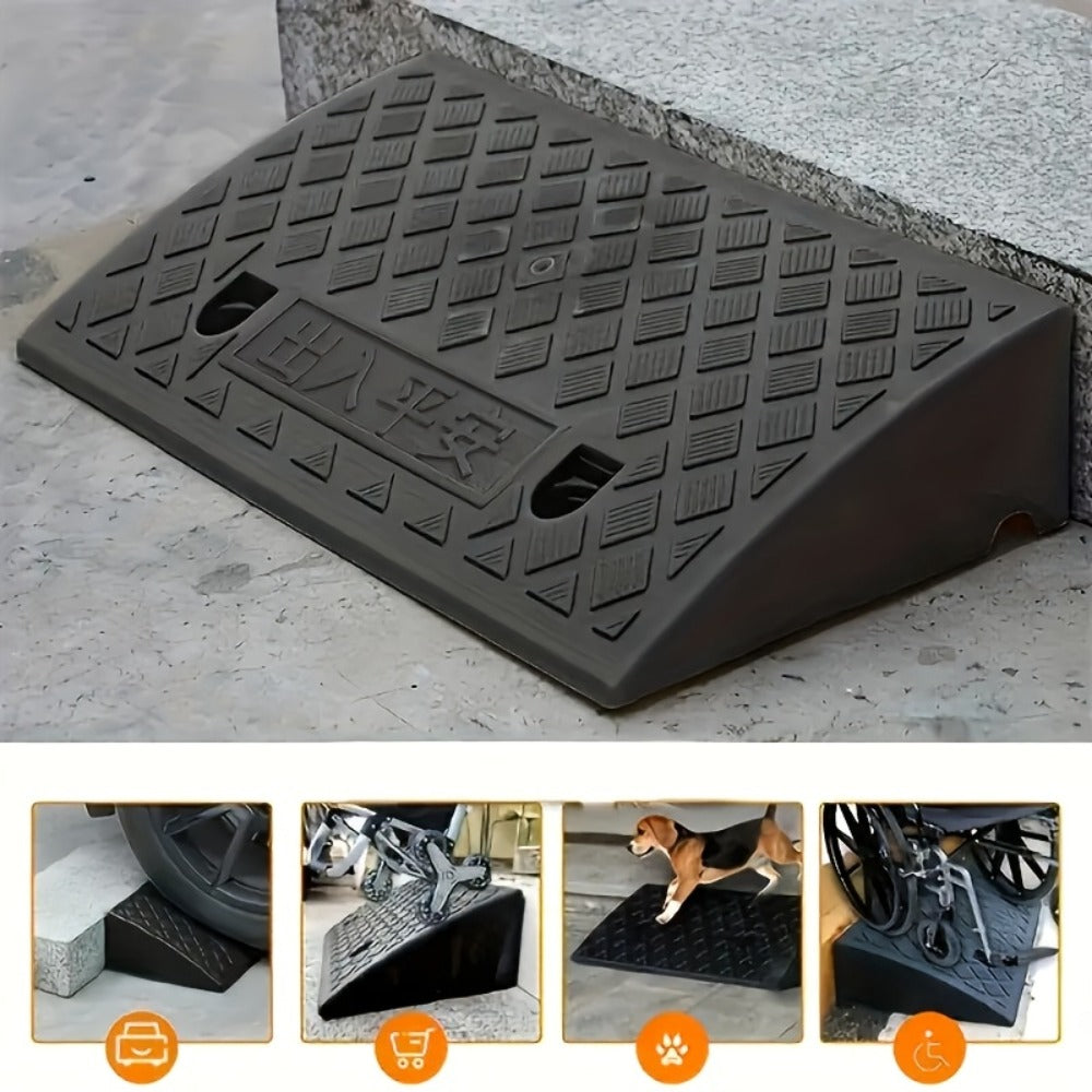 Curb Ramp Plastic Portable for Car SUV Motorcycle Bike Wheelchair Scooter Driveway Sidewalk for Entryways, Bedrooms and Living Spaces