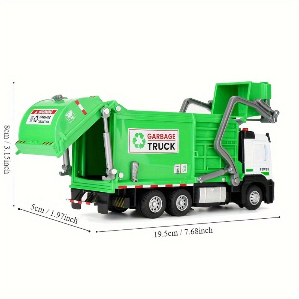 Garbage Truck Toy with 4 Trash Bins Lights & Sound with the Listed Color, Size or Set Options for Everyday Use