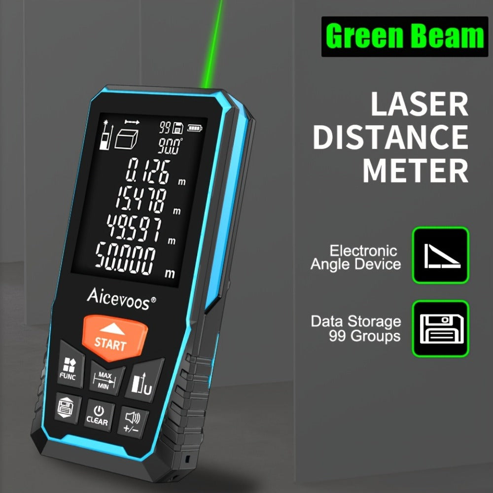 Laser Distance Meter Green Beam Digital Rangefinder 50M 70M 100M 120M Laser Tape Measure for Entryways, Bedrooms and Living Spaces