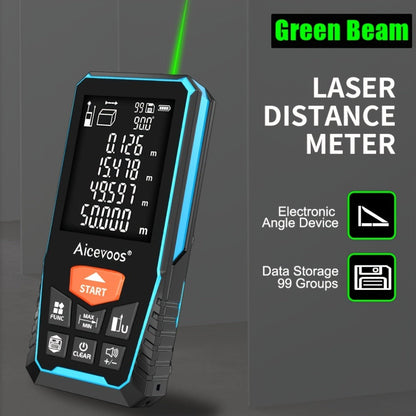 Laser Distance Meter Green Beam Digital Rangefinder 50M 70M 100M 120M Laser Tape Measure for Entryways, Bedrooms and Living Spaces