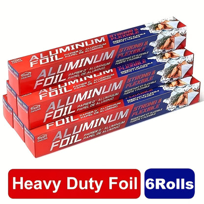Aluminum Foil Roll 12 Inch Wide 30 Sq Ft for Restaurant Food Packaging Grilling Cooking for Grilling, Camping and Outdoor Meals